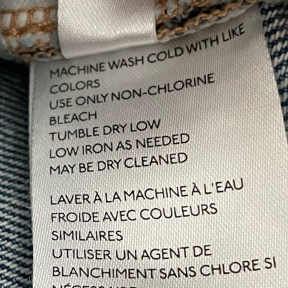 We The Free Blue Denim Frayed Hem Distressed 100% Cotton Mini Skirt Size 25 - Picture 10 of 10